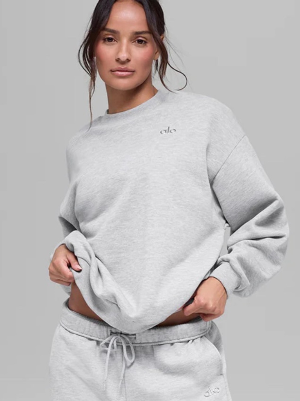 ALO Yoga grey accolade crewneck pullover